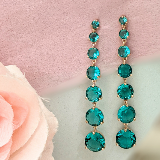 Sea Green Single Line Earring