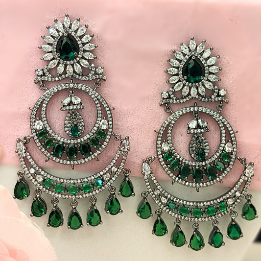 Oxidised ChandBalli Earrings