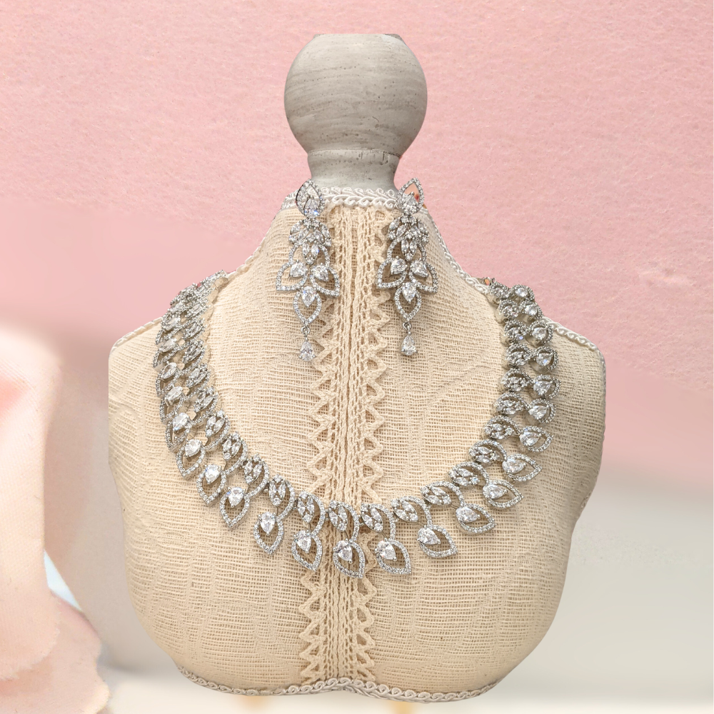 Heavy Cocktail Necklace Set with Earring