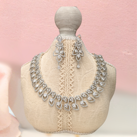 Heavy Cocktail Necklace Set with Earring