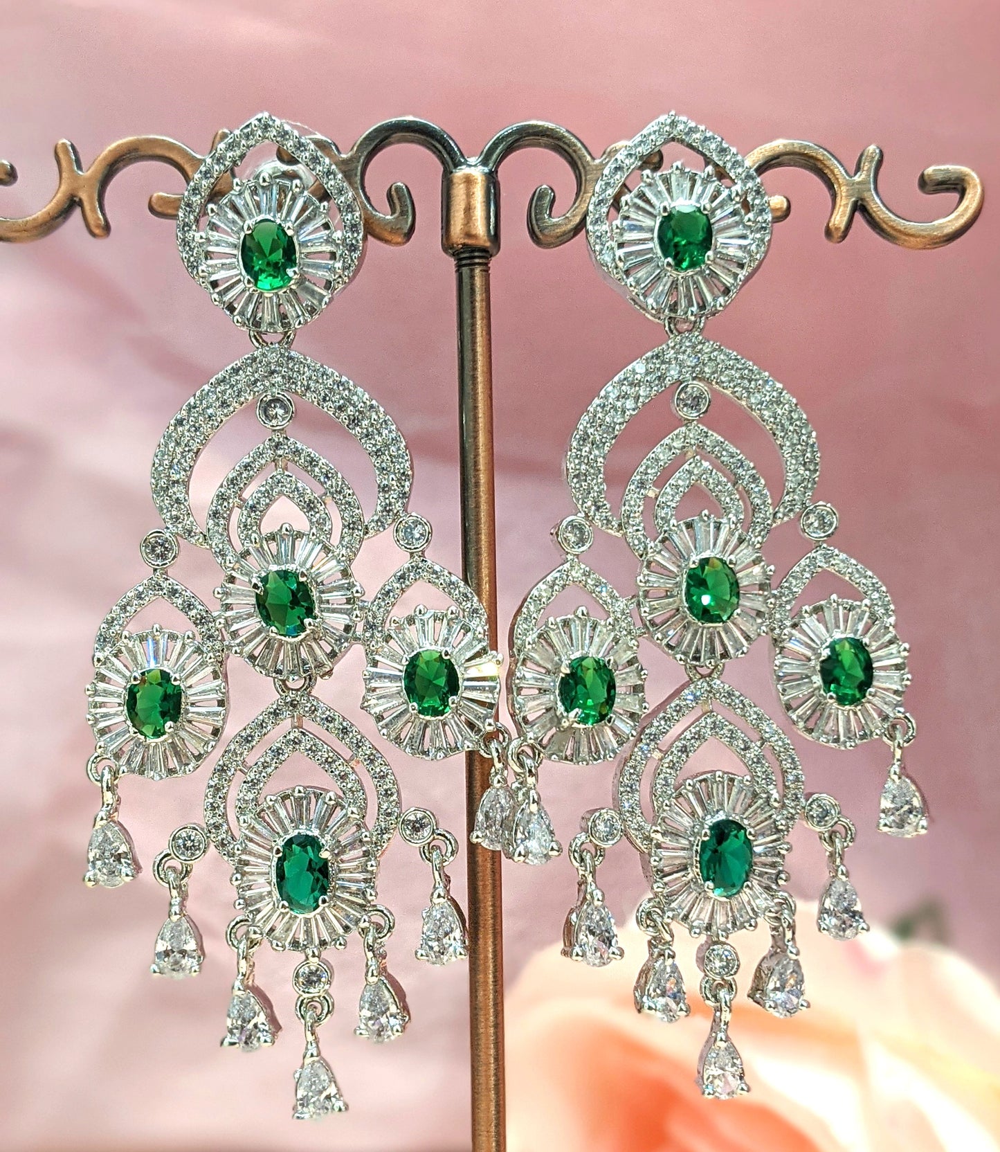 White Dangler Earrings