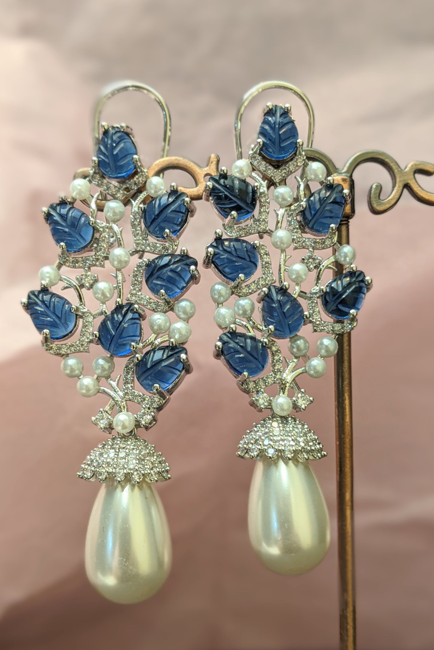 Blue Leaf Earring