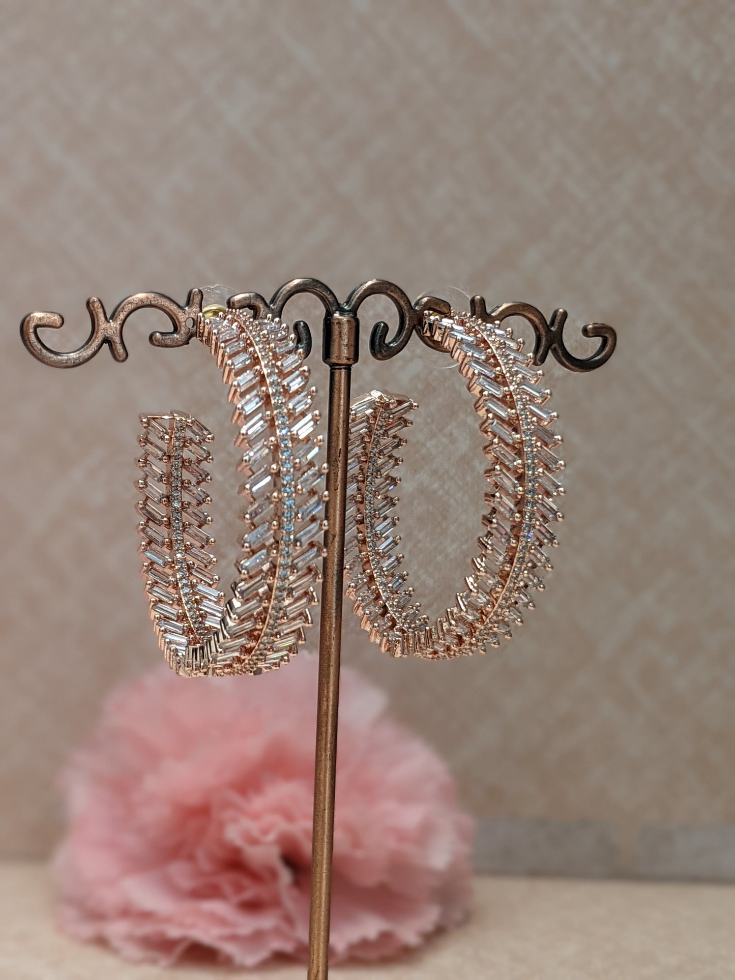 Rose Gold Luxe Hoops