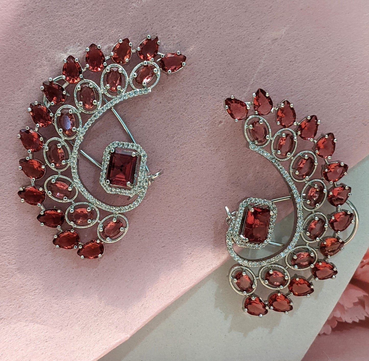 Scarlet Radiance Ear Cuffs