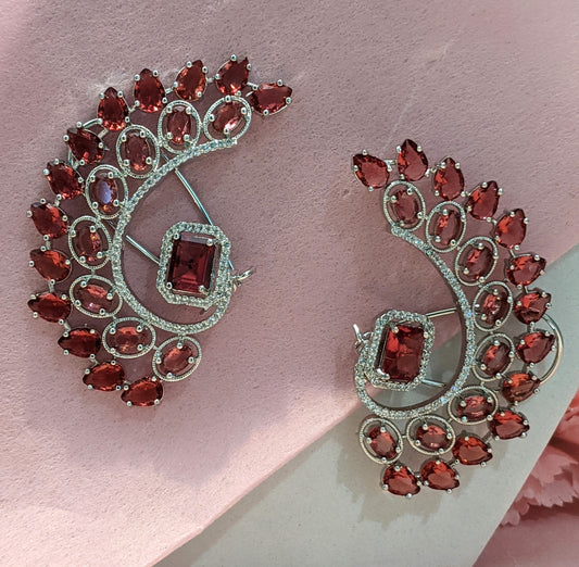 Scarlet Radiance Ear Cuffs