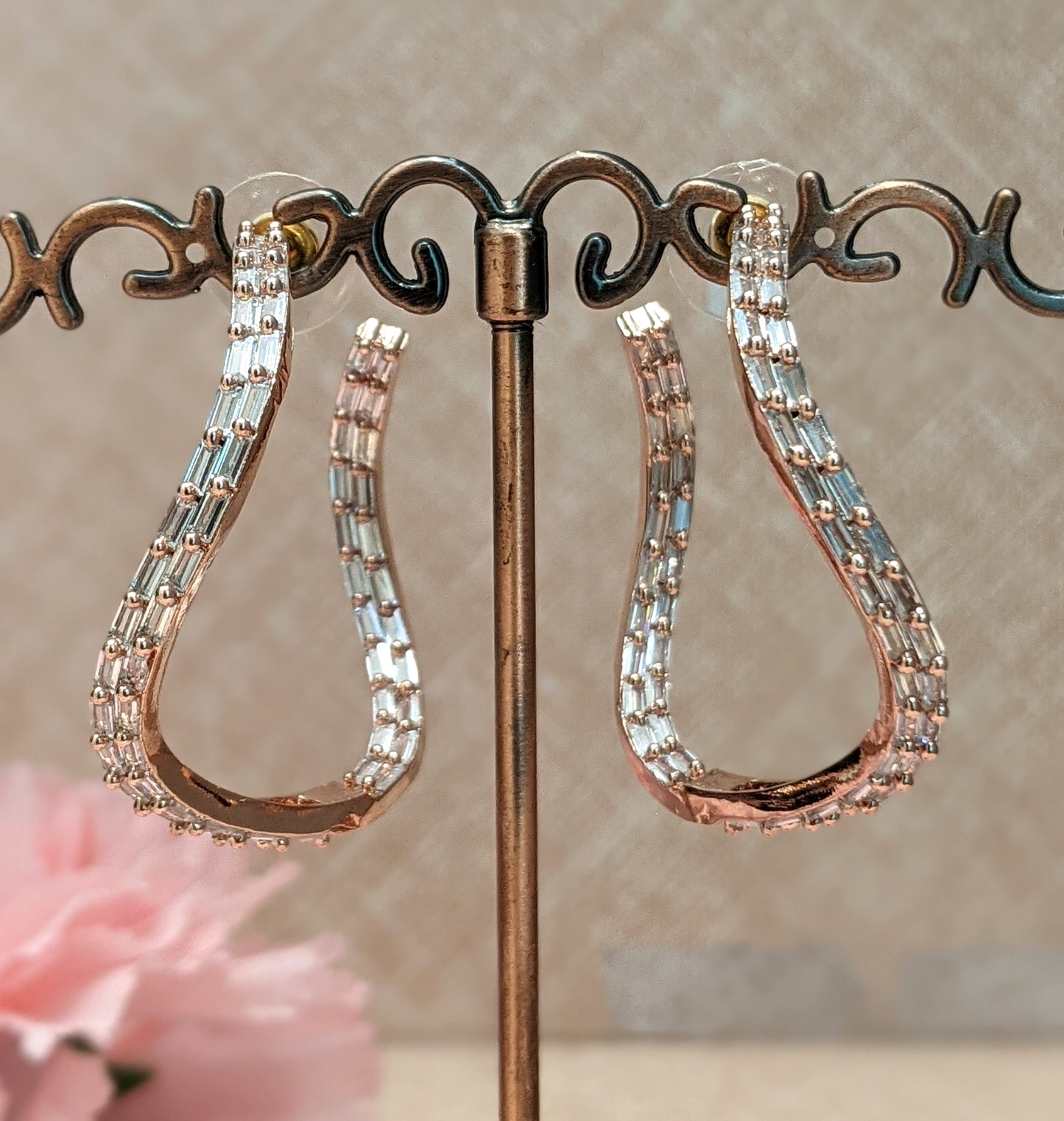 Diamond  Replica Cascade Hoops