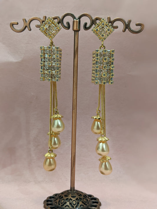 Royal Pearl Drape Earrings