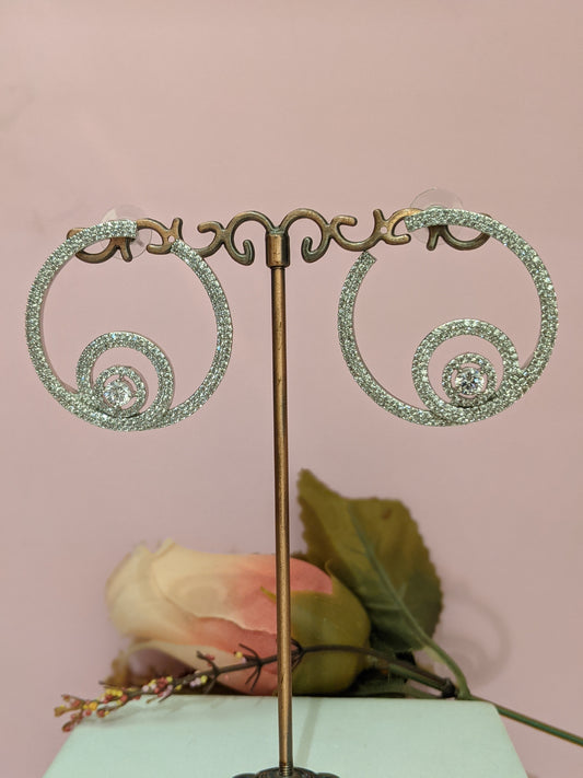 Spiral Shine Hoop Earrings