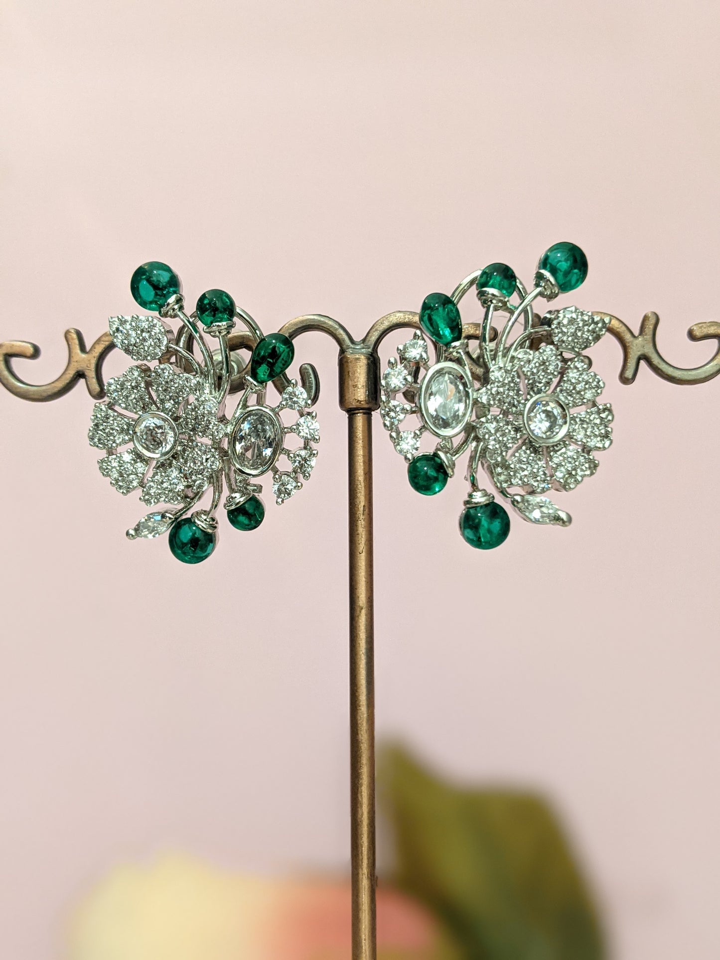 Green Bloom Earrings