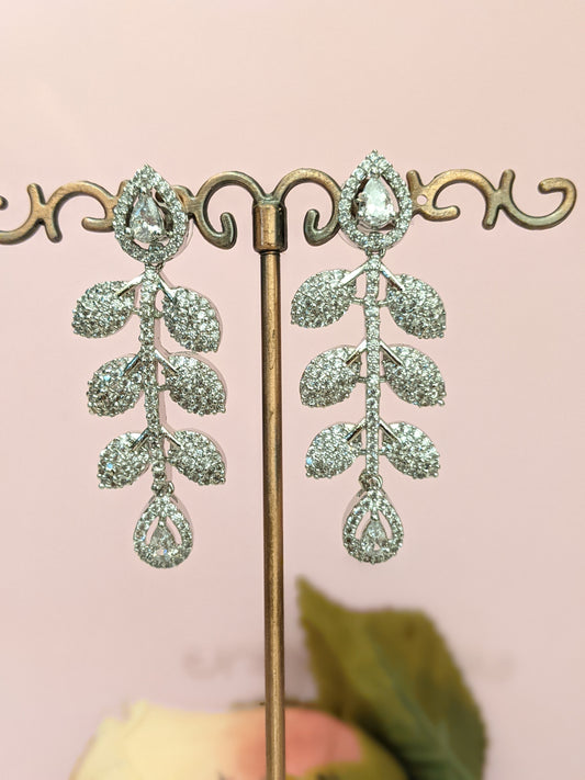 Crystal Vine Drop Earrings