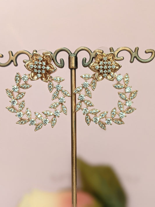 Rose Gold Wreath Hoops