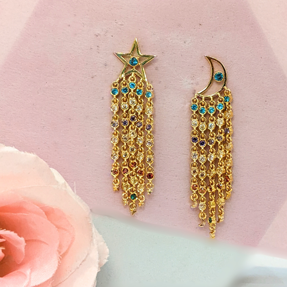 Moon And Star Earrings