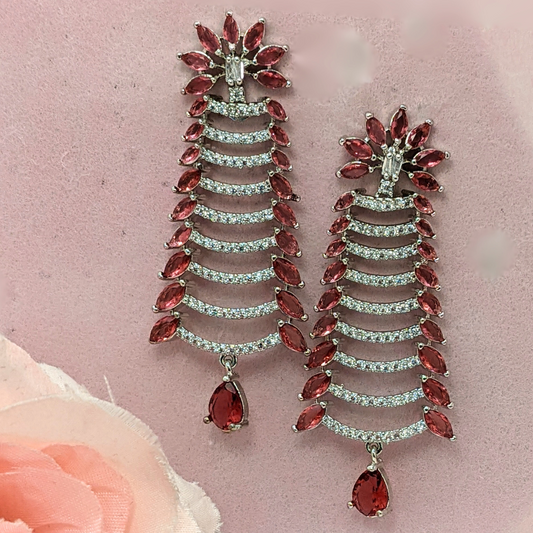 Red Chandelier Earring