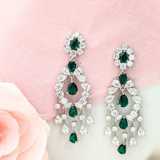 Elegant Green Earrings