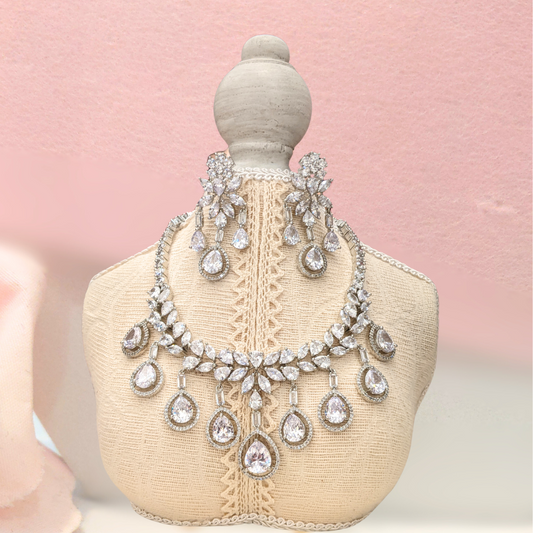 Solitaire Necklace Set with Earring