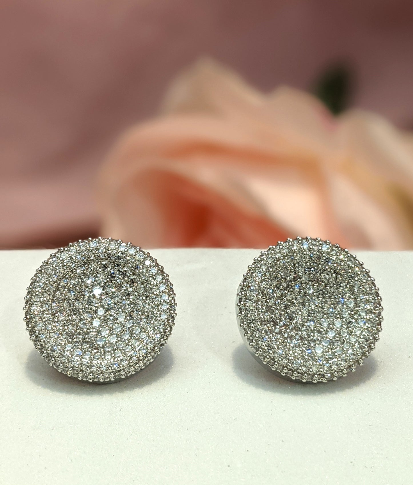 White Button Studs