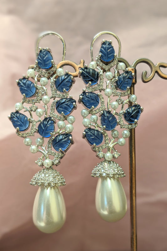 Blue Leaf Earring