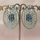 Blue Cascade Hoop Earrings