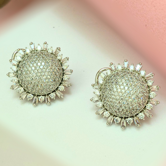 White Sunflower Studs