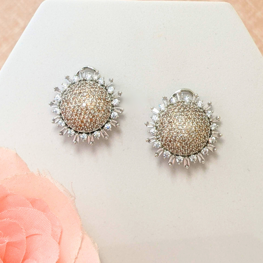 Rose Gold Sunflower Studs