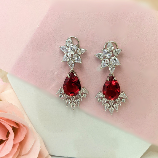 Red Drop Earrings