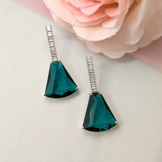 Elegant Green Earrings