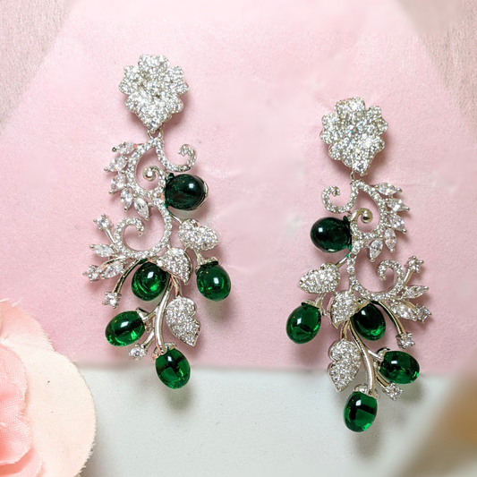 Dancing Green Earrings