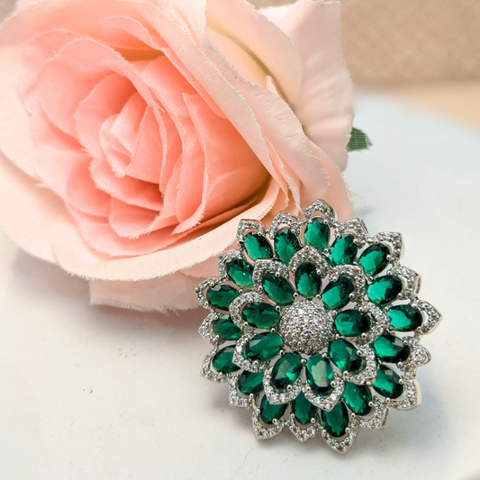 Green Flower Ring