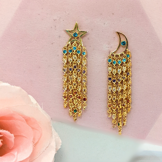 Moon And Star Earrings