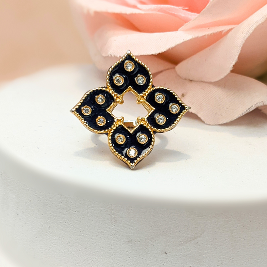 Black Enamel Ring